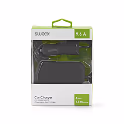 Sweex CH-018BL chargeur d'appareils mobiles Smartphone, Tablette Noir Allume-cigare Auto - Vue supplémentaire 8