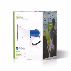 Nedis MEPH200WT mégaphone Blanc, Bleu - Vue supplémentaire 7