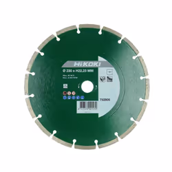Disque diamant Ø230mm Proline HIKOKI 752805 - al.22.2 seg. 7 universel fritté Scie diamantée universelle pour une utilisation ...