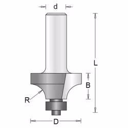 Fraise à rainurer Hikoki 754102; d=8 mm; D=19,1 mm; avec palier