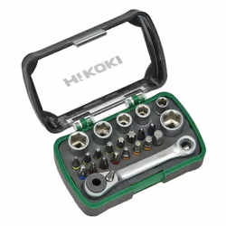 Ensemble d'embouts et de douilles HITACHI comprenant PH 1, 2, 3 PZ 1,2,3 Six pans 3, 4, 5 Torx 10, 15, 20, 25, 30, 40 Douiles ...