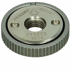 Avantages produit Ecrou à serrage rapide HIKOKI 711273 M14 QuickEcrou à serrage rapide pour meuleuse d'angle avec filetage de ...