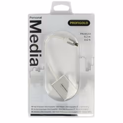 Profigold PROM201 câble vidéo et adaptateur 0,2 m Mini DisplayPort VGA (D-Sub) Blanc