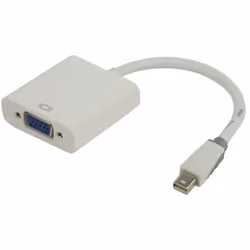 Bandridge 0.2m Mini DisplayPort - VGA m/f, 0,2 m, Mini DisplayPort, VGA, Mâle, Femelle, Blanc