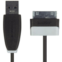 Bandridge 1m USB - Lightning m/m câble de téléphone portable Noir USB A Samsung 30-pin
