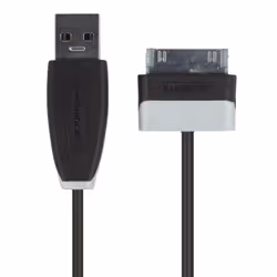 Bandridge 1m USB - Lightning m/m câble de téléphone portable Noir USB A Samsung 30-pin