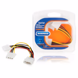 Bandridge 0.15m SATA, 0,15 m, SATA 15 broches, 2 x Molex (4-pin), Mâle, Femelle, Droit