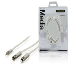 Profigold PROM3411 câble audio 1 m 3,5mm 2 x RCA Blanc