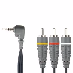 Bandridge 2m RCA/3.5mm Cable, 2 m, 3,5mm, 3 x RCA, Noir, Mâle/Mâle