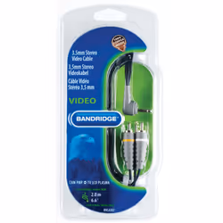 Bandridge 2m RCA/3.5mm Cable 3,5mm 3 x RCA Noir
