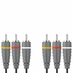 Bandridge BVL5302, 2 m, RCA, RCA, Multicolore, Nickel, Mâle/Mâle