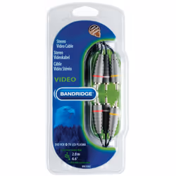 Bandridge BVL5302 câble video composite 2 m RCA Multicolore