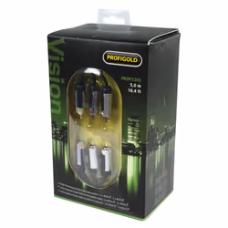 Profigold PROV5305 câble vidéo et adaptateur 5 m 3 x RCA Noir, Argent