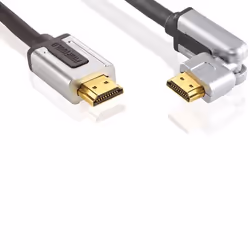 Profigold 1m High Speed HDMI, 1 m, HDMI Type A (Standard), HDMI Type A (Standard), Noir, Or, Gris