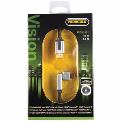 Profigold 1m High Speed HDMI câble HDMI HDMI Type A (Standard) Noir, Or, Gris