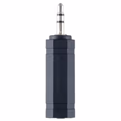 Bandridge Headphone Adapter, 1x 3.5mm, 1x 6.3mm, Noir