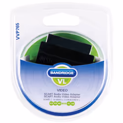 Bandridge SCART Audio Video Adapter SCART (21-pin) 3 x RCA + S-Video Noir