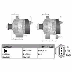 Alternateur DENSO DAN932 - Vue supplémentaire 6