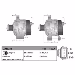 Alternateur DENSO DAN931 - Vue supplémentaire 6