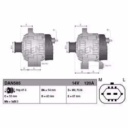 Alternateur DENSO DAN585 - Vue supplémentaire 5