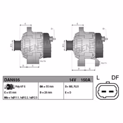 Alternateur DENSO DAN935