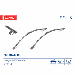 Balai d'essuie-glace DENSO DF-115, Flat Blades, 650mm, Avant, 2 pièce - Vue supplémentaire 4