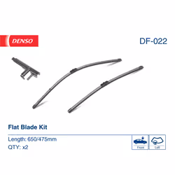 Balai d'essuie-glace DENSO DF-022, Flat Blades, 650+475mm, Avant, 2 pièce - Vue supplémentaire 4