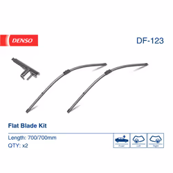 Balai d'essuie-glace DENSO DF-123, Flat Blades, 700mm, Avant, 2 pièce - Vue supplémentaire 4