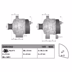 Alternateur DENSO DAN1002 - Vue supplémentaire 5