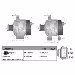 Alternateur DENSO DAN1016 - Vue supplémentaire 5