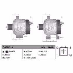 Alternateur DENSO DAN1019 - Vue supplémentaire 11