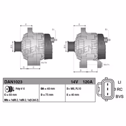 Alternateur DENSO DAN1023 - Vue supplémentaire 6