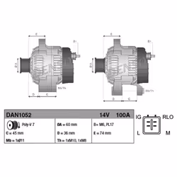 Alternateur DENSO DAN1052 - Vue supplémentaire 5
