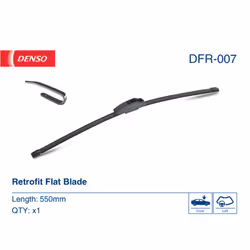 Balai d'essuie-glace DENSO DFR-007, Flat Blades, 550mm, Avant, 1 pièce - Vue supplémentaire 4