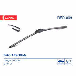 Balai d'essuie-glace DENSO DFR-009, Flat Blades, 600mm, Avant, 1 pièce - Vue supplémentaire 4