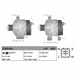 Alternateur DENSO DAN1061