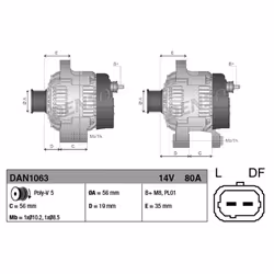 Alternateur DENSO DAN1063 - Vue supplémentaire 6