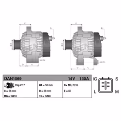 Alternateur DENSO DAN1069