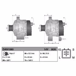 Alternateur DENSO DAN1080 - Vue supplémentaire 5