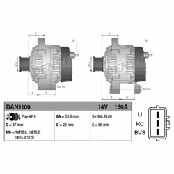 Alternateur DENSO DAN1106