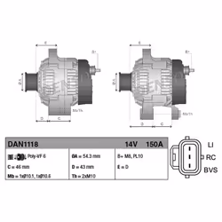Alternateur DENSO DAN1118 - Vue supplémentaire 5