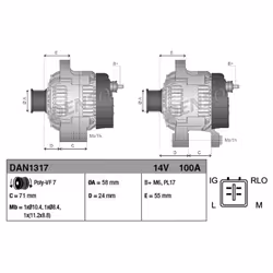 Alternateur DENSO DAN1317