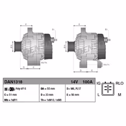 Alternateur DENSO DAN1318