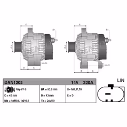Alternateur DENSO DAN1202