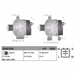 Alternateur DENSO DAN1209 - Vue supplémentaire 5