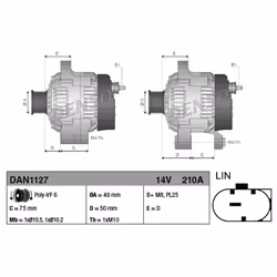 Alternateur DENSO DAN1127 - Vue supplémentaire 6