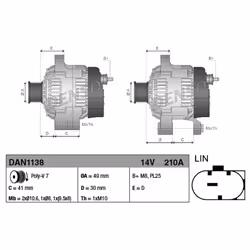 Alternateur DENSO DAN1138 - Vue supplémentaire 5