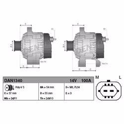 Alternateur DENSO DAN1340
