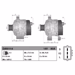 Alternateur DENSO DAN1114 - Vue supplémentaire 5