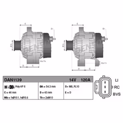 Alternateur DENSO DAN1139